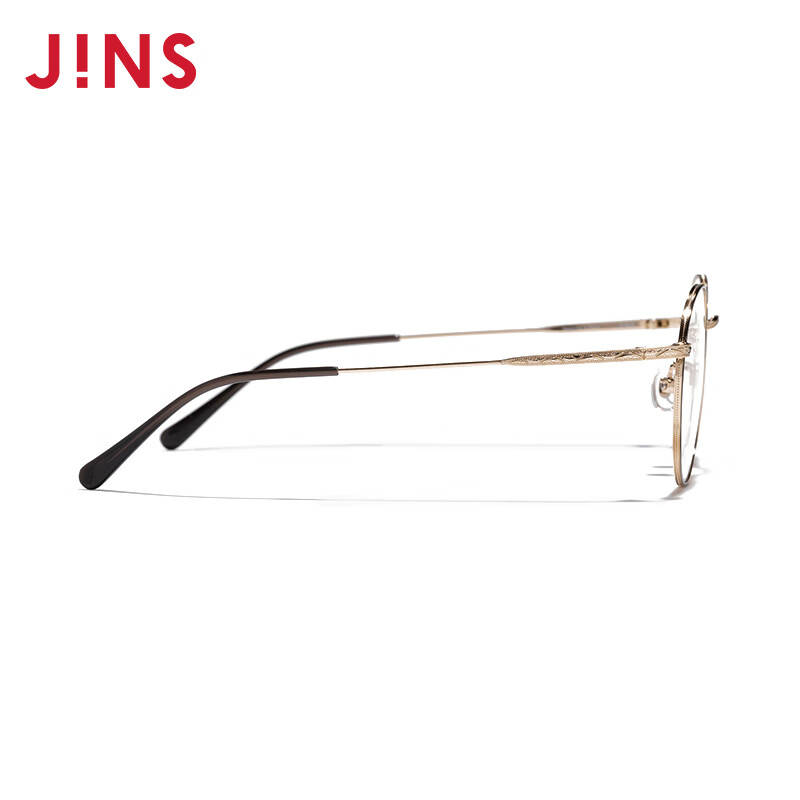 睛姿（JINS）含镜片金属框纤细潮流感近视镜可加配防蓝光片UMF22A210 85深棕色 1.60(较薄)