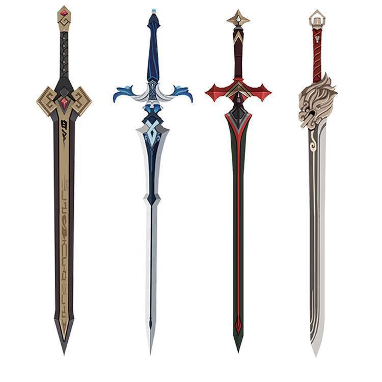 天空之剑原神单手剑合集可手持刻晴爱奇幻3d纸模型cosplay道具diy
