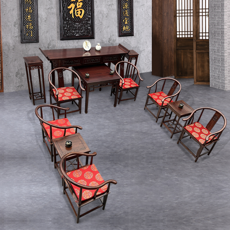 中堂六件套 中堂家具 新中式中堂六件套农村佛堂屋仿古供桌条案佛台