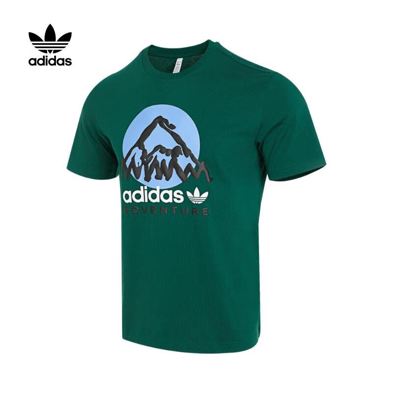 adidas originals阿迪三叶草男子adv mtn f tee圆领短t恤 ic2360 l