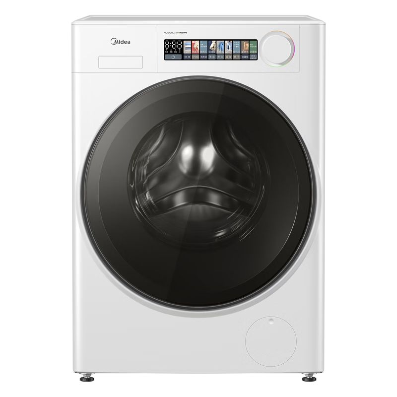 美的（Midea）滚筒洗衣机全自动家用 小白鲸MD100WJ3 10公斤洗烘一体机超薄 元气轻氧