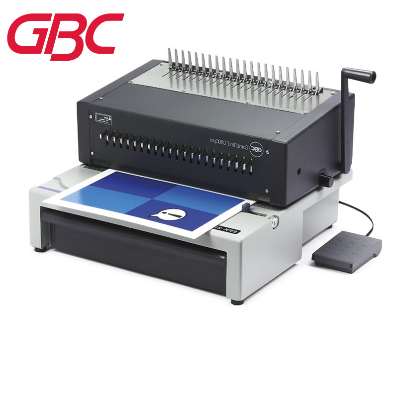 GBC杰必喜 C800电动梳式装订机 胶圈/夹边条电动打孔机