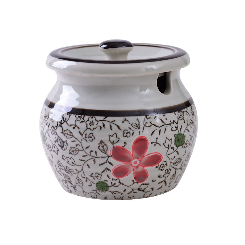 山恋津郑州市金水区茂乾百货耐高温热油大小号猪油罐( 勺)古典陶瓷油