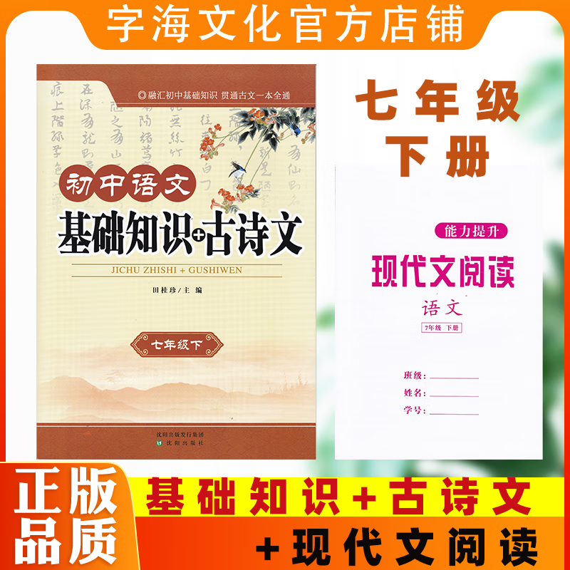语文7年级初一贯通古文语文古诗文初中基础知识文言文古诗词辅导资料