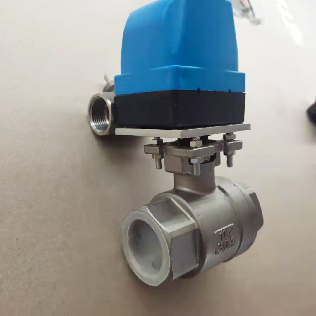 oemg不锈钢电动二通球阀220v两线断电复位功能电动球阀执行器 dn