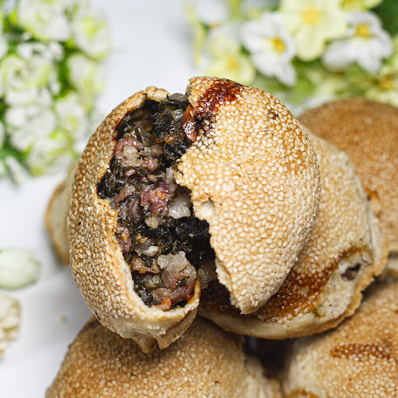 巢浩 紫菜饼光饼香酥紫菜肉饼福建光饼福州特产小吃 福清无馅光饼15个
