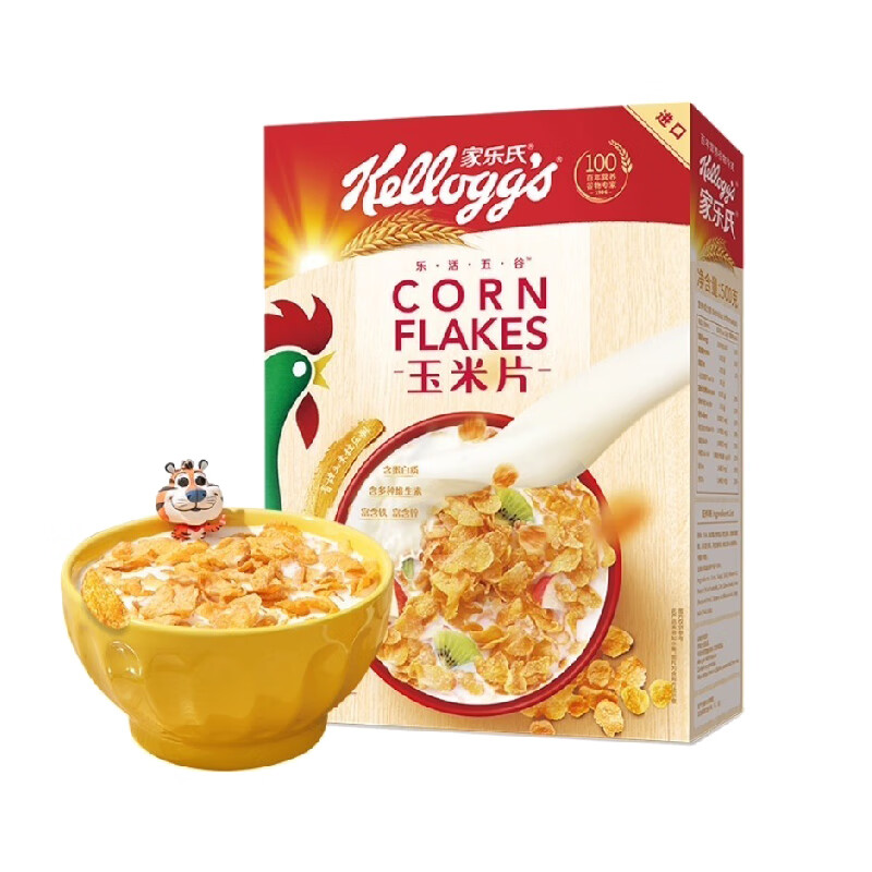 片340g早餐即食麦片冲饮泡奶零食营养代餐谷物麦片 家乐氏玉米片340g