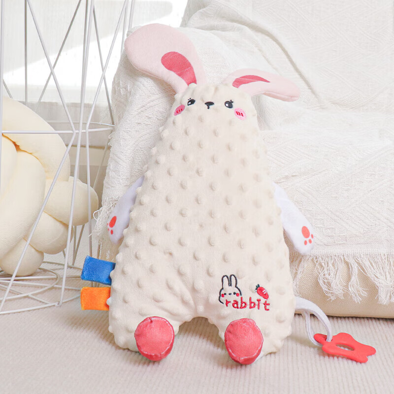 乐叮咚婴儿玩具安抚玩偶新生儿宝宝0-1岁安抚巾可入口陪睡6个月见面礼物 安抚玩偶【萝贝贝】带牙胶