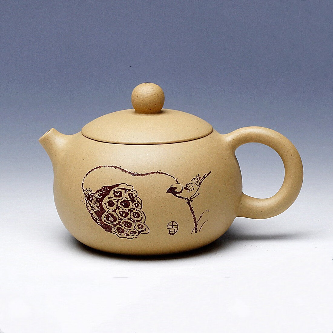 玘瑄紫砂壶纯手工老紫泥宜兴紫砂壶名家纯全手工老紫泥刻绘球孔西施系