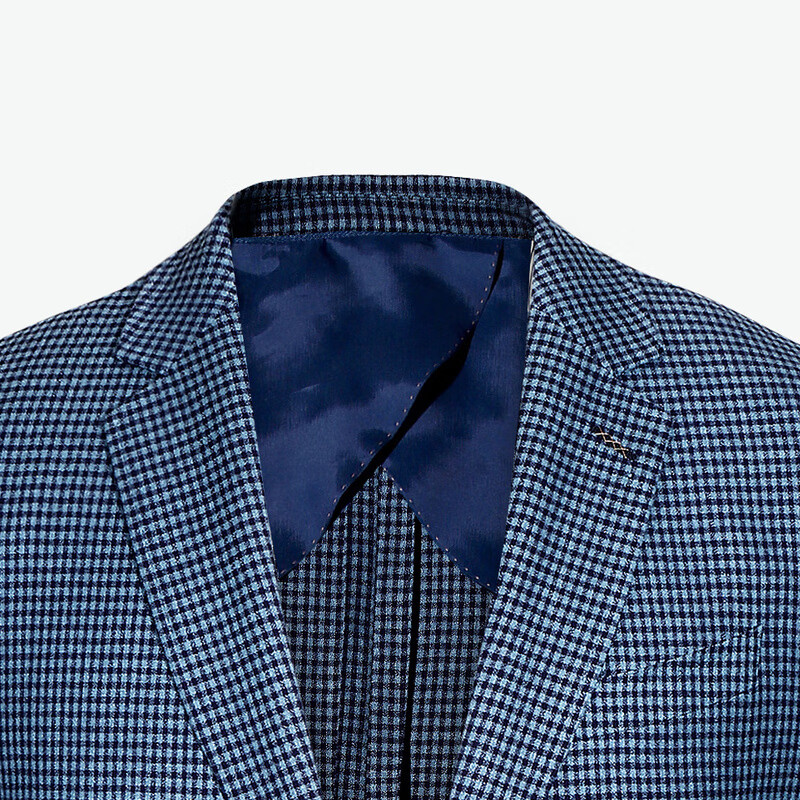 MAYOR男装 秋季Loropiana职业正装单排扣轻奢西服上衣 蓝色 170A （170/92A）