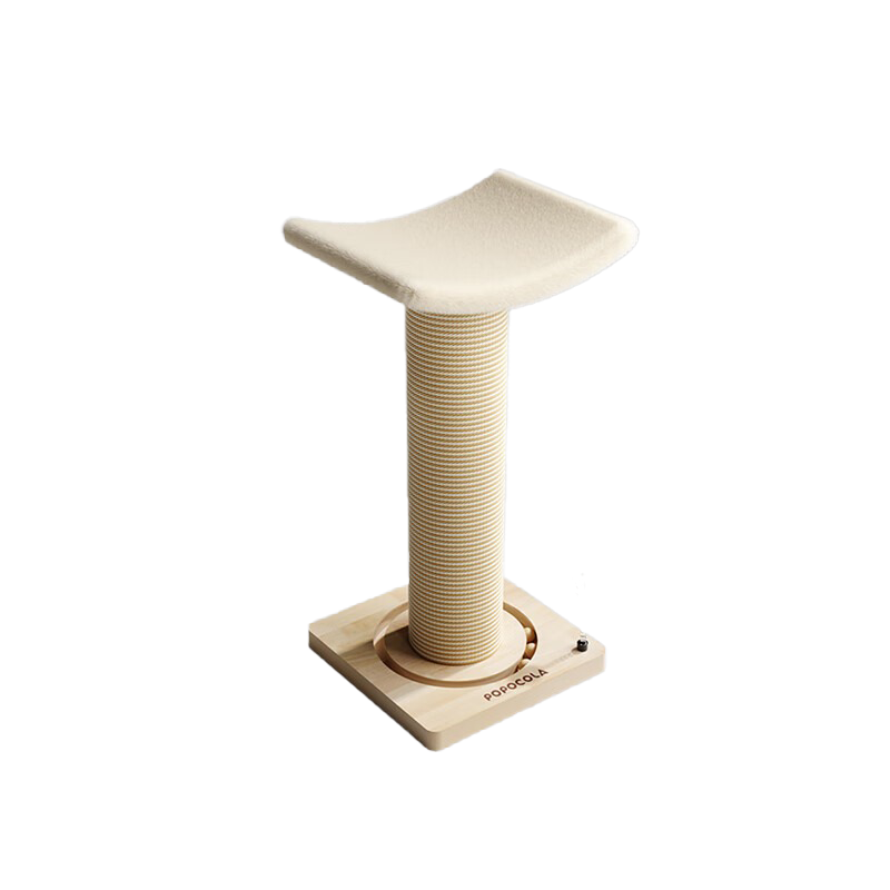 POPOCOLA貓抓柱立式劍麻貓抓板耐磨不掉屑貓爬架一體藤編特大號(hào)貓爪柱 U型貓抓柱【兔絨藤編款】