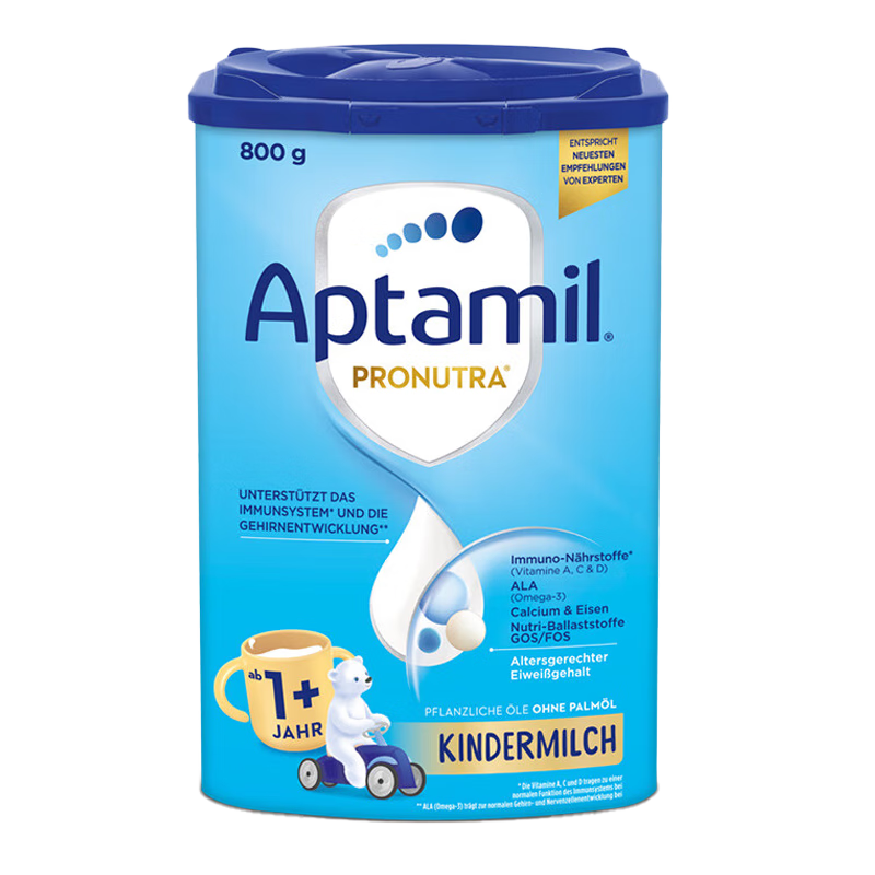 欧洲原装进口 德国爱他美(Aptamil) 幼儿配方奶粉 1+段(12个月以上) 易乐罐（本土版）800g100034939660