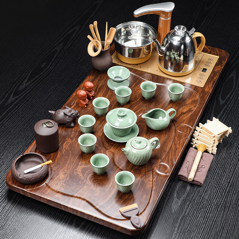 定制茶具套装茶盘全自动一体家用办公室泡茶喝茶茶桌功夫茶几茶台茶道