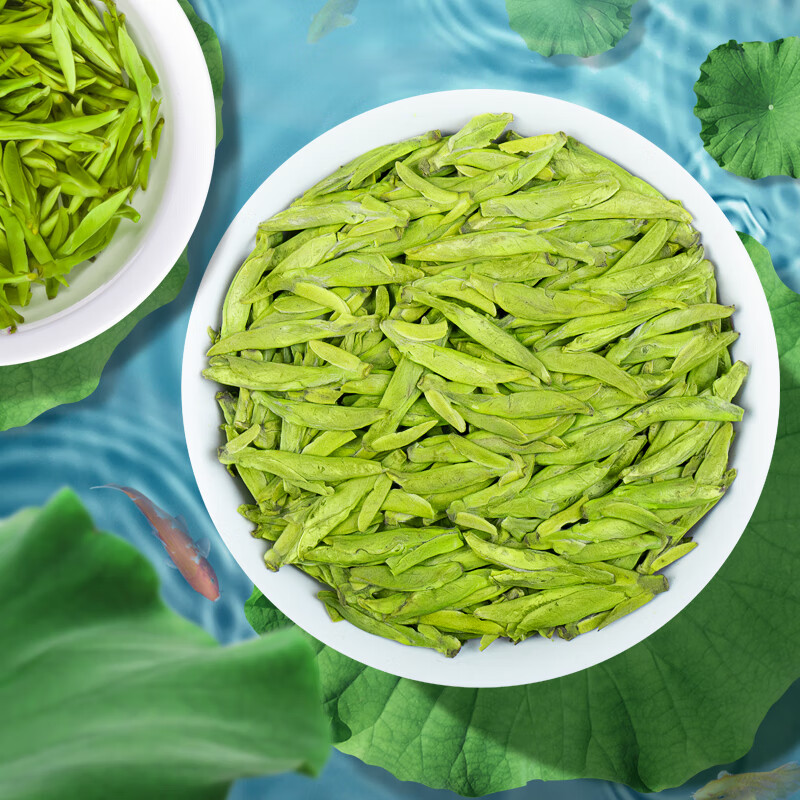 禾澹明前2023新茶 杭州高山绿茶豆栗香春茶叶共500g