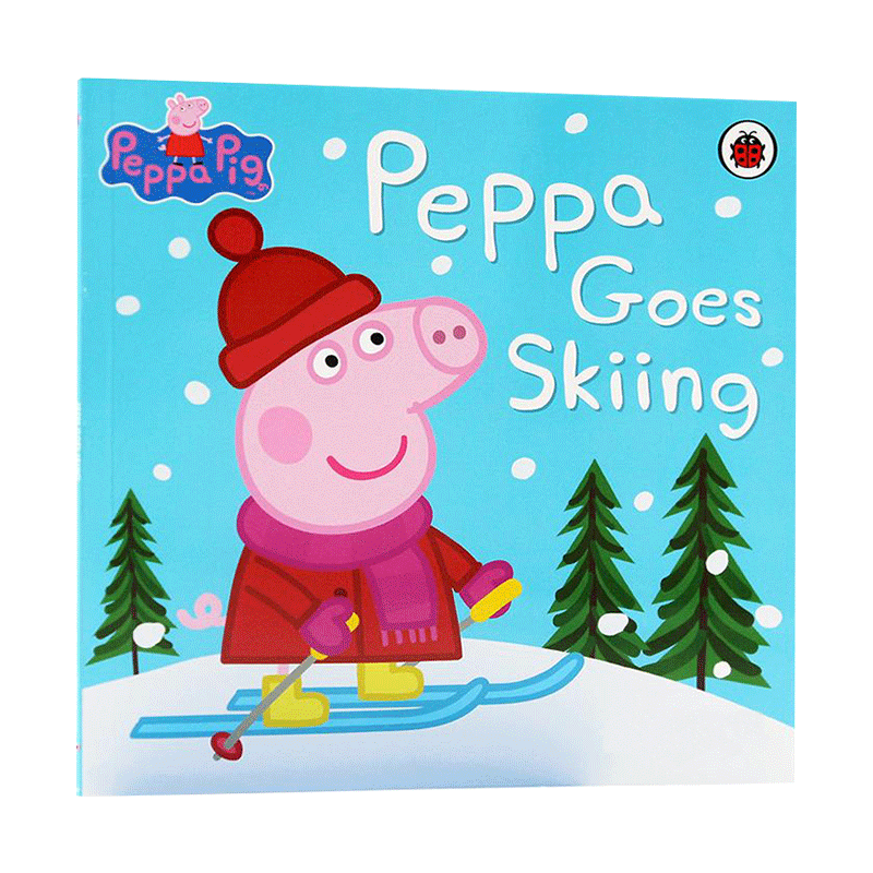 英文原版绘本 佩奇去滑雪 peppa pig peppas goes sking 英文版