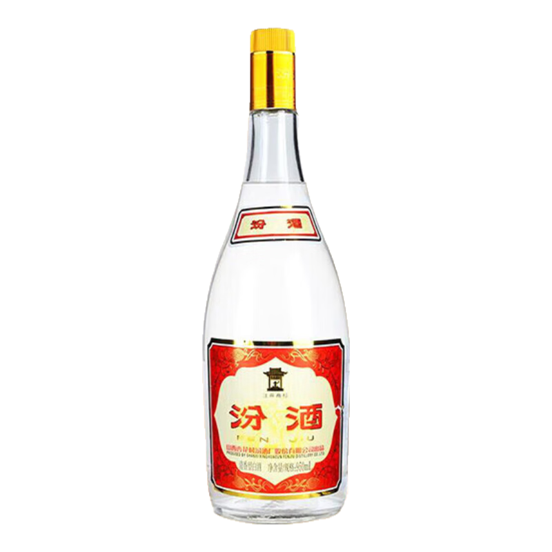 plus：汾酒 黄盖玻汾 将军汾 清香型白酒 55度 950ml 单瓶装