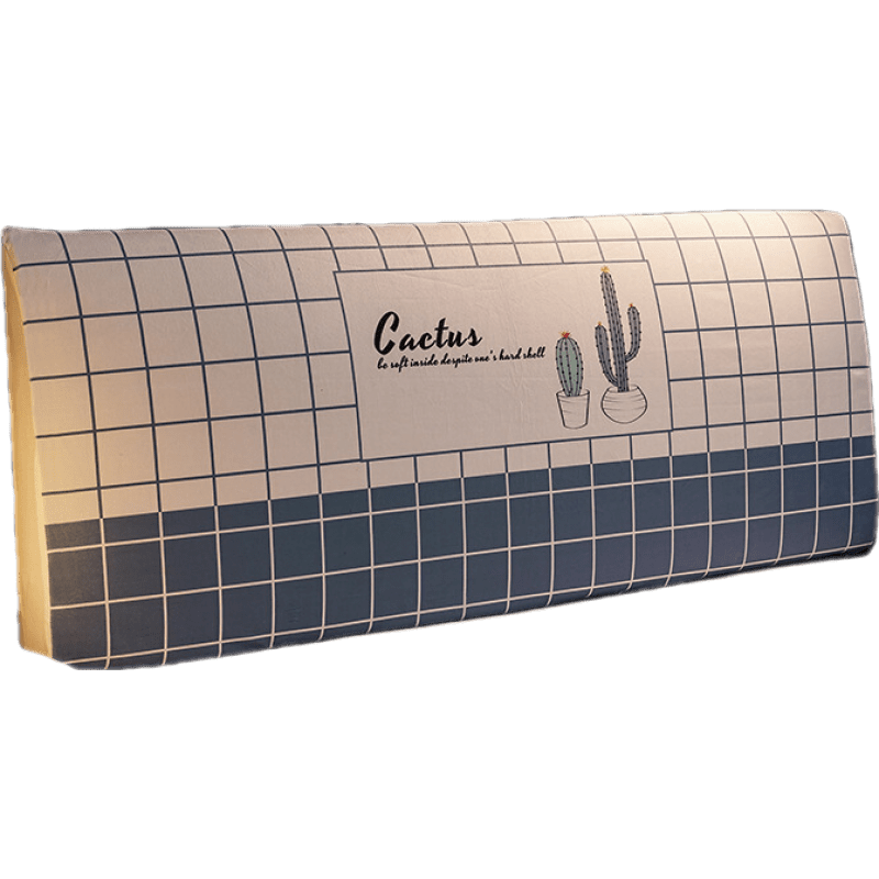 溫文雅科技布床頭罩全包四季通用軟包床頭套木床靠背保護(hù)套防塵罩 菱形-淺灰 適用于1.6米床頭（高度63cm內(nèi)）