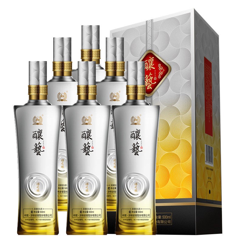 泸州老窖 酿艺 坊之酿 浓香型白酒 52度粮食高粱酒 送礼酒 500ml整箱6