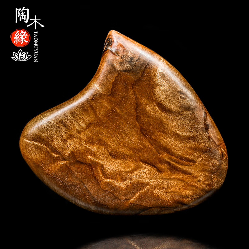 陶木缘(taomuyuan)金丝楠木水波纹手把件孤品木雕把玩挂件礼品工艺
