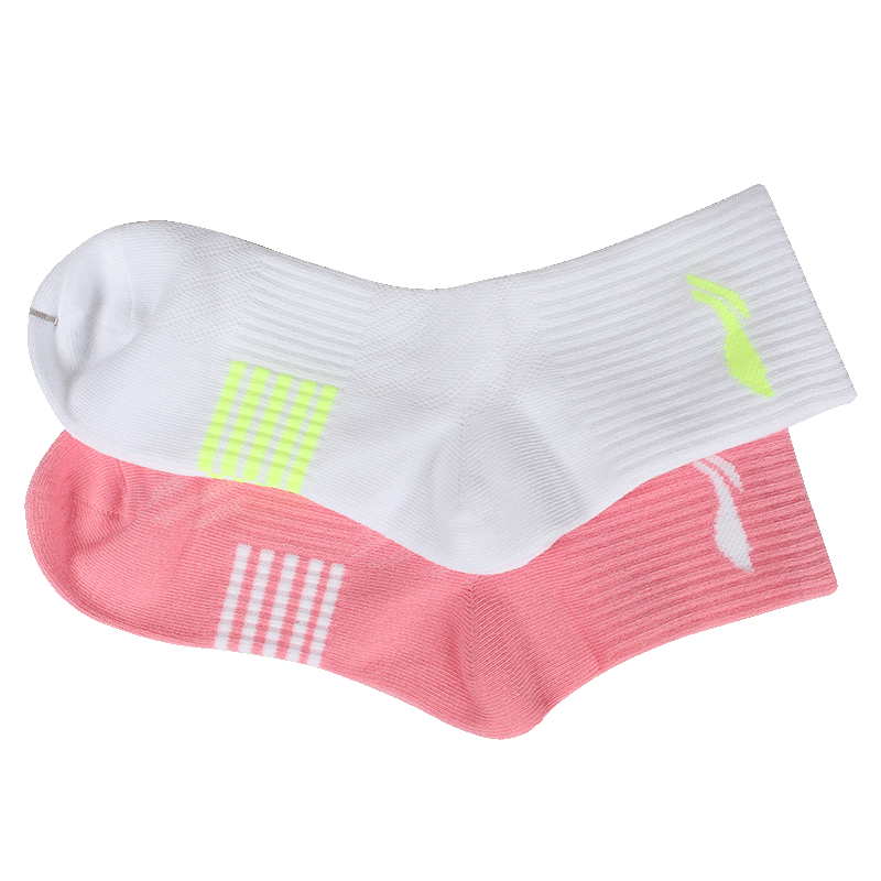李宁羽毛球袜子运动袜时尚休闲低帮棉中筒跑步篮球透气防臭夏季女awt