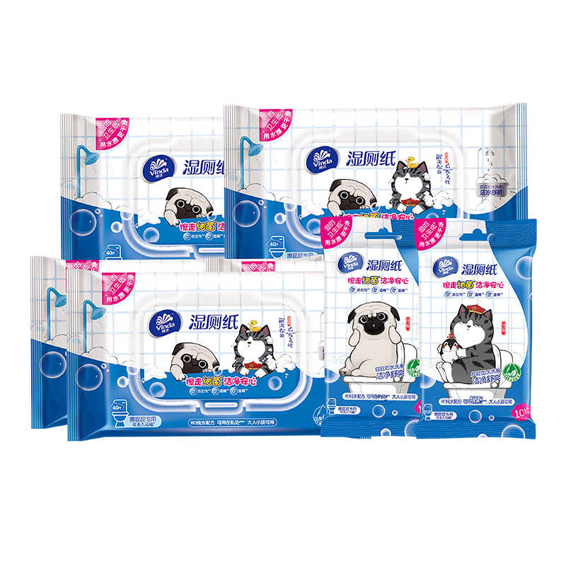 ά�Vinda��ʪ��ֽ��Ͱ���˽��ʪ�޽� �ɶ���Ͱ����ֽ��ƨƨר��ѹ�� 40��*5�� +10Ƭ4�� 22.52Ԫ