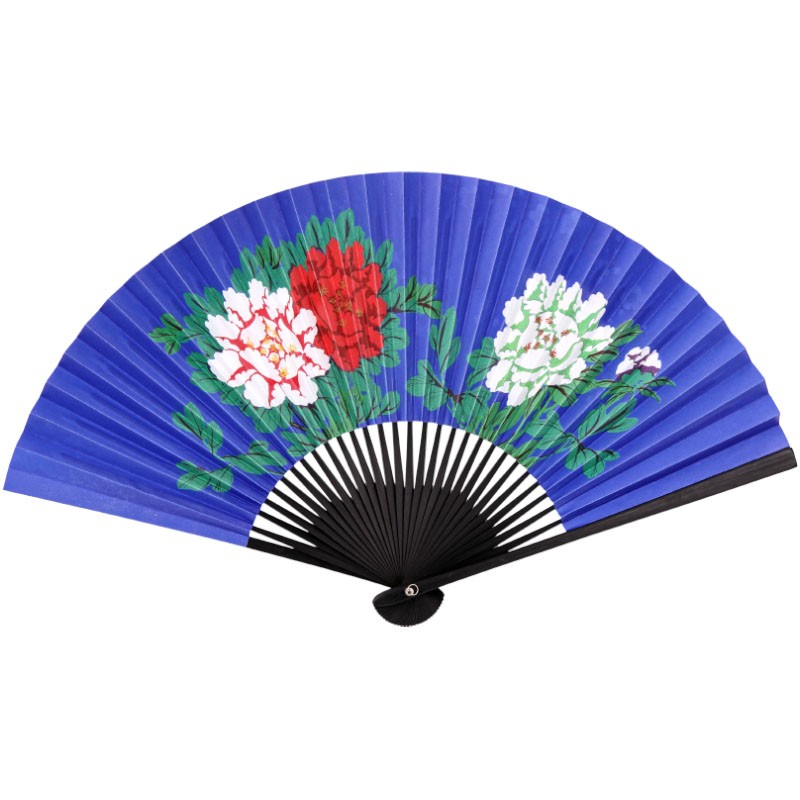 臻臻上品(zhenzhenshangpin)扇子折扇女式古典古风牡丹金扇京剧戏曲