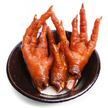 贻庆食品福建风味小吃卤味洪濑鸡爪鸭爪子凤爪单支独立50支装 香辣味