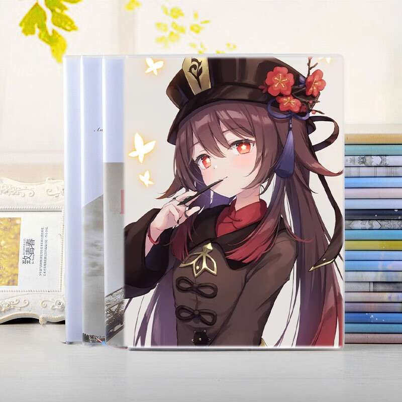 礼之意 原神胡桃周边笔记本子手账记事日记本胶套本加厚96张 动漫明星