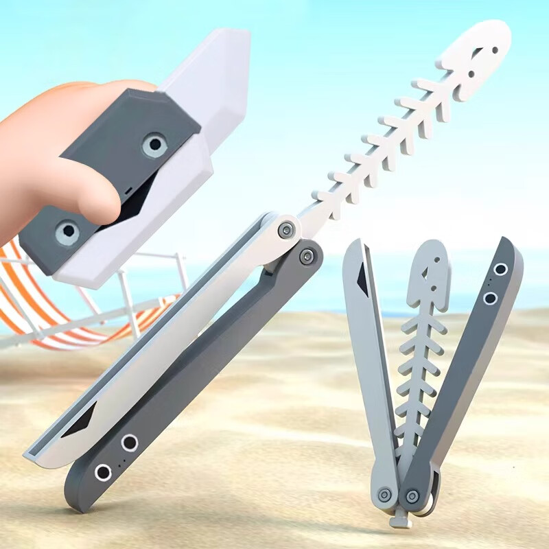 萨卡班甲鱼萝卜刀3d打印重力胡萝卜刀玩具直跳蝴蝶刀解压神器jm1 萨卡