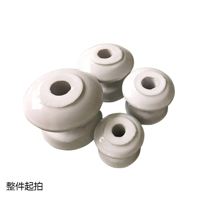 cdied1234号碟式低压陶瓷绝缘子穿拉线支架电工配件葫芦电力瓷瓶定制