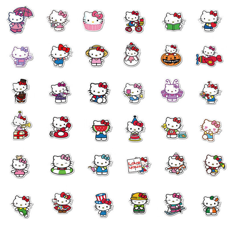 kitty凯蒂猫贴纸卡通可爱水杯手机壳防水贴画车贴 hello kitty贴纸10