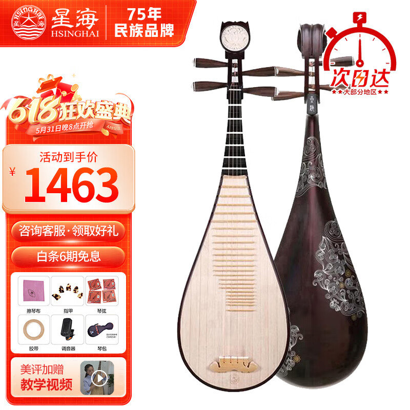 星海（XINGHAI INSTRUMENT）琵琶8972XY非洲紫檀木花梨 成人初学练习专业考级演奏通用