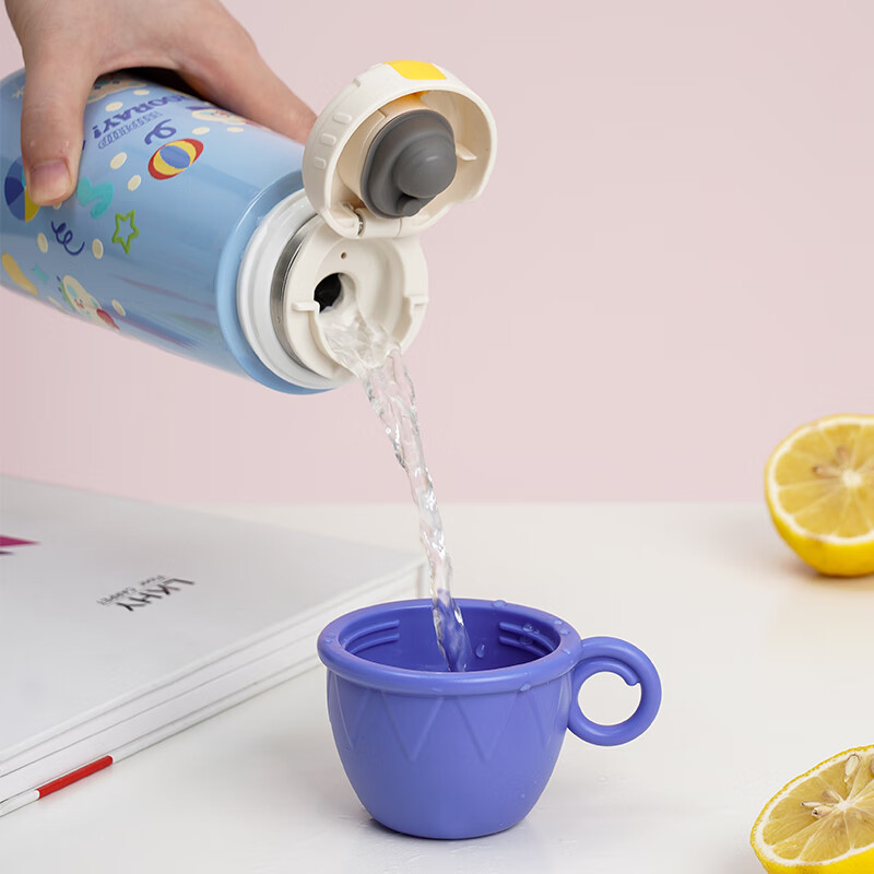 乐扣乐扣（LOCK&LOCK）儿童保温杯水杯女保冷食品级316不锈钢便携可爱男孩学生 粉色 【500mL】