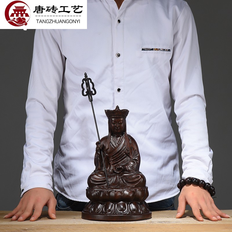 唐砖黑檀木雕地藏王菩萨唐玄奘佛像摆件寺庙唐僧佛教供佛红木工艺品