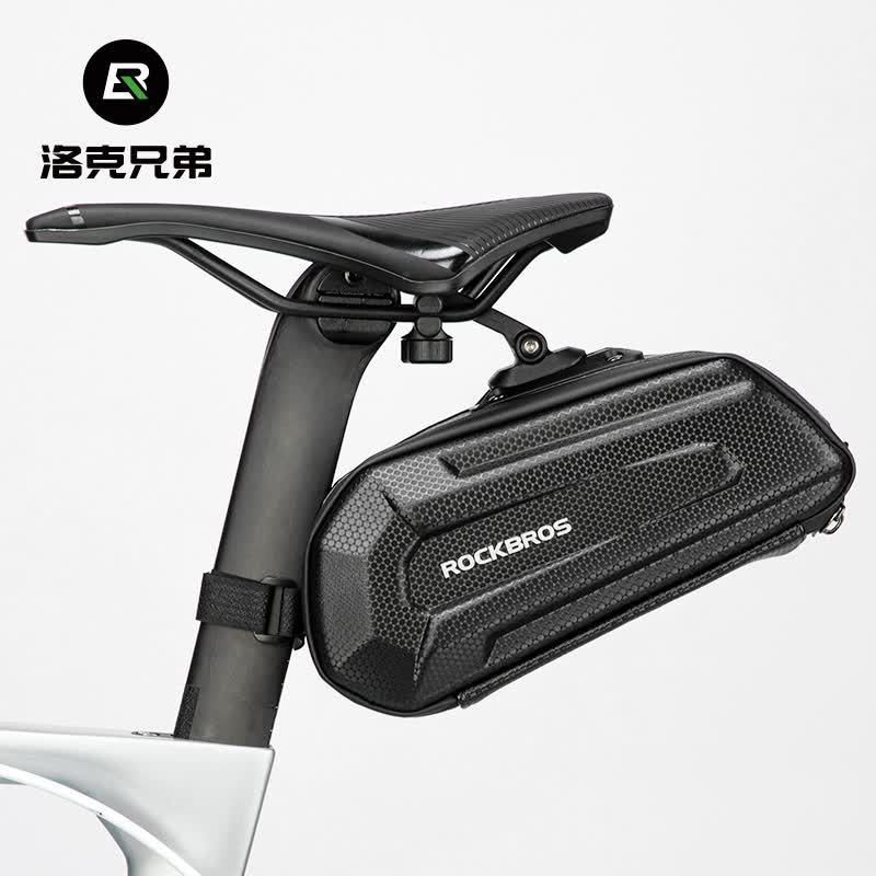 洛克兄弟自行车尾包硬壳大容量后鞍包公路山地车包座管包骑行配件 B69 1.7L