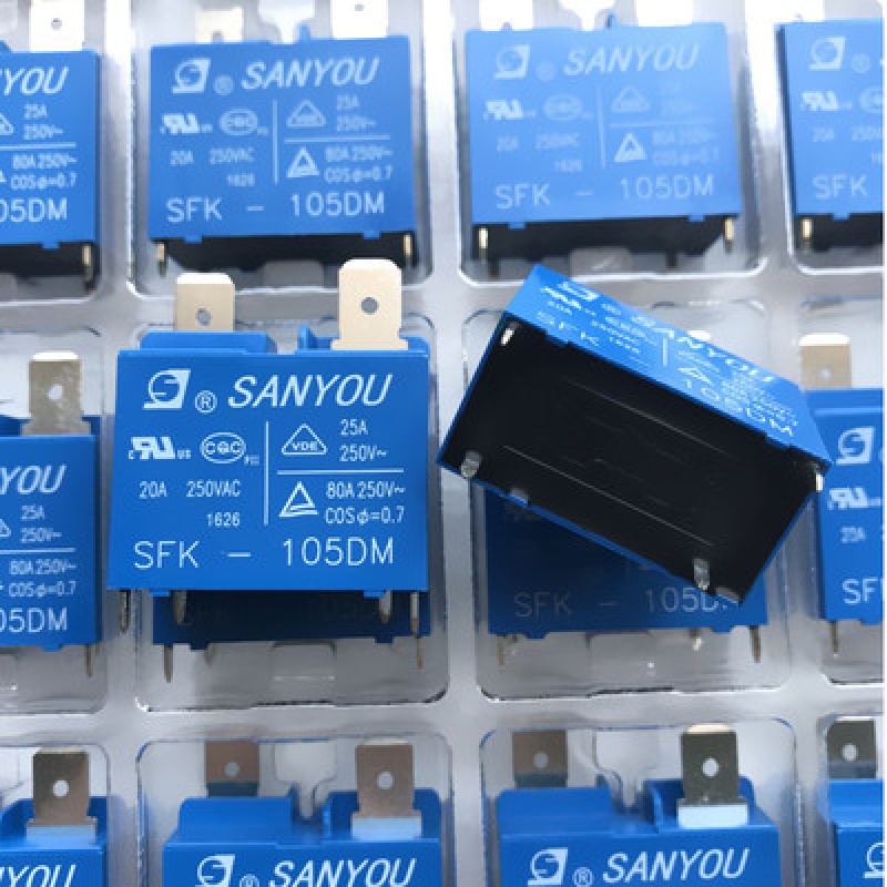 三友继电器,三友电器 三友继电器sfk-105dm 5vdc一组常开4脚25a250vac hf102f-5vdc