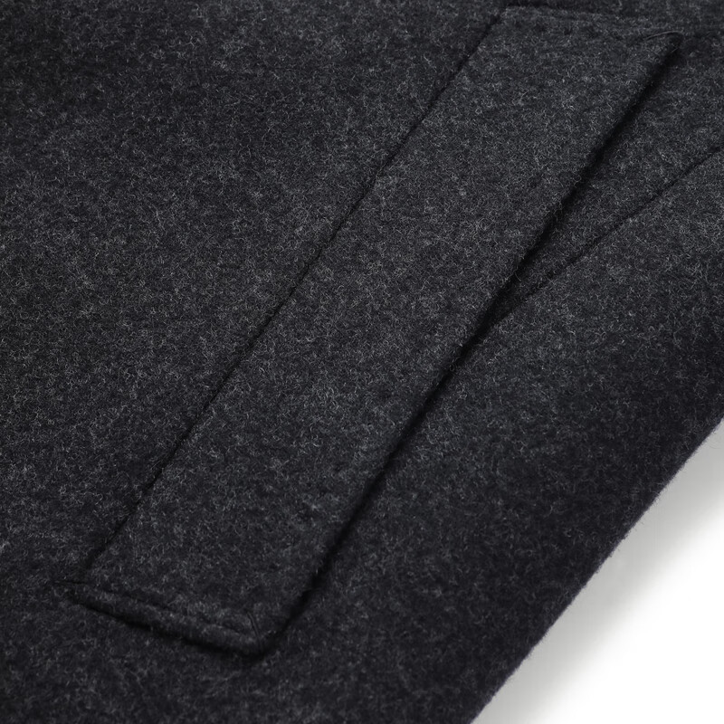 MAYOR男装 冬季全羊毛面料深灰色西服领大衣 深灰 L (175/96A)