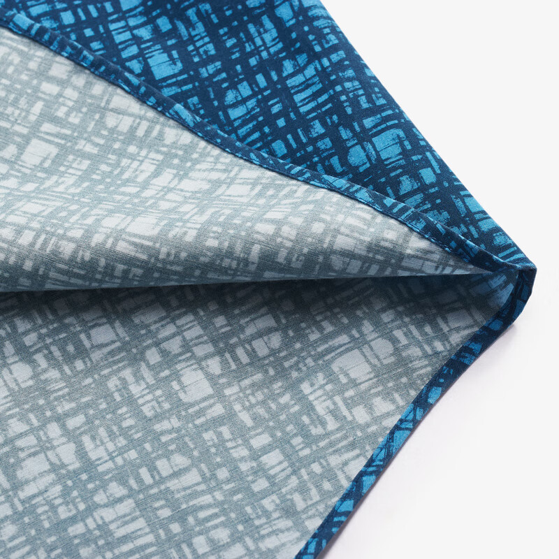 MAYOR男装 春夏棉丝印花透气休闲时尚长袖男衬衫 蓝色 38