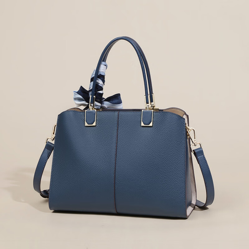 纪诗哲(GIEVSZHE)包包女包新款轻奢女士单肩斜挎手提包情人节生日礼物送老婆 蓝色