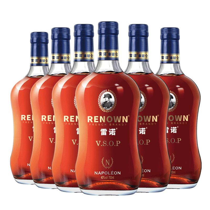 雷诺(renown)拿破仑白兰地 vsop 700ml*6瓶 半箱装 拿破仑白兰地 700