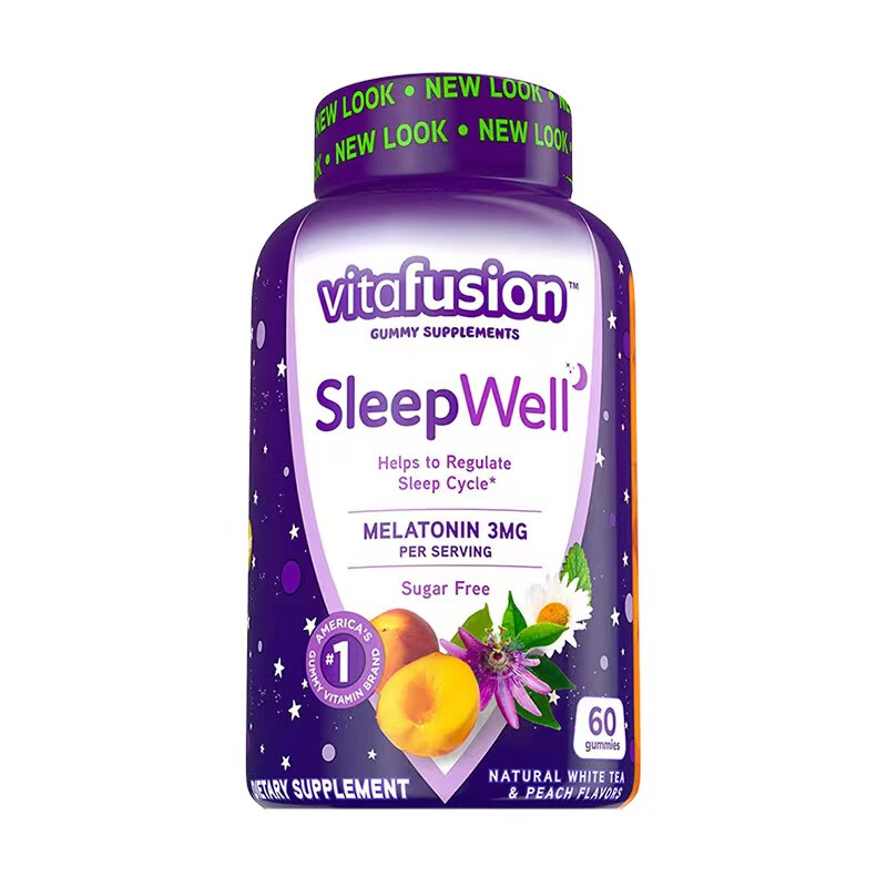 小熊糖(vitafusion)褪黑素睡眠软糖 sleep well倒时差 睡眠 60粒