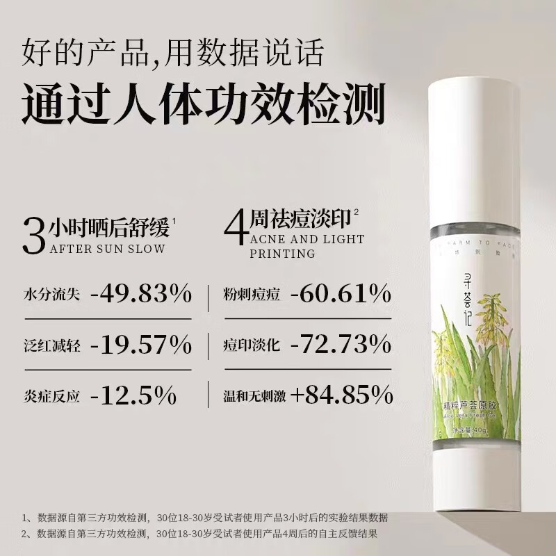 寻荟记芦荟胶晒后修复祛痘淡印控油补水保湿舒缓红肿去粉刺闭口修复敏