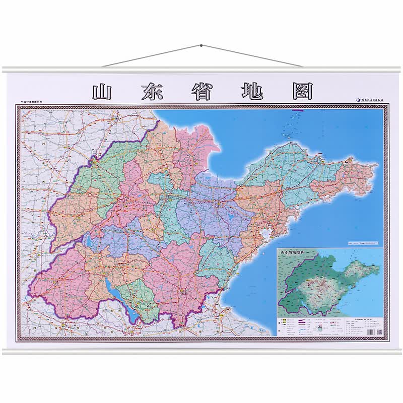 山东省地图 2021年新版 1.4x1m挂图 全省政区交通 哈图社分省系列