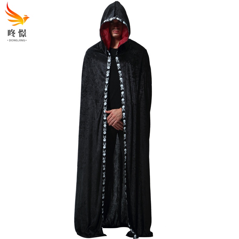 咚憬 万圣节成人男士黑暗魔法师cosplay斗篷幽灵长袍邪恶巫师连帽披风