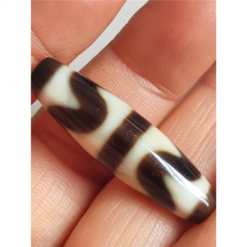 dutrieux高油西藏双虎牙天珠藏传玛瑙吊坠真品藏式佛珠挂饰项链男女