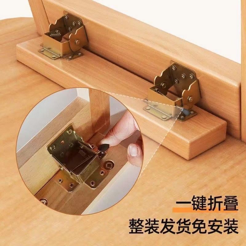 朵貌德国品质可折叠茶几小户型客厅家用茶几餐桌两用卧室小矮桌实木简 【稳固支撑】胡桃色80*55【不可 橡胶木腿