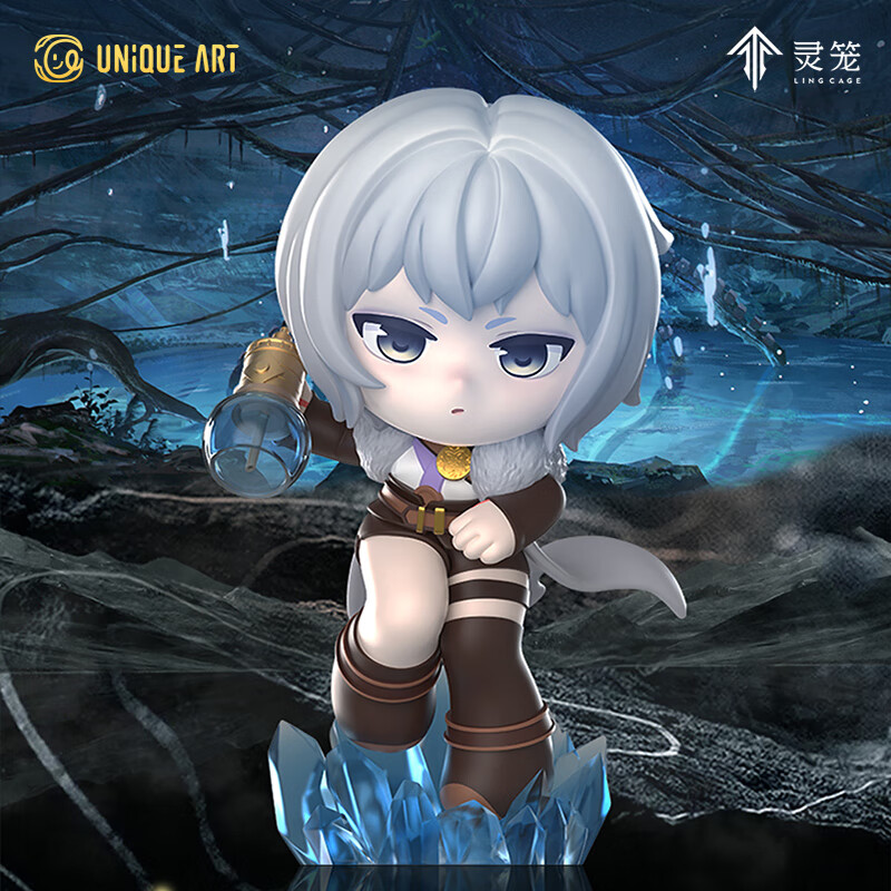 unique art灵笼 白月魁 系列盲盒正版动漫周边q版手办月魁传潮玩 【单