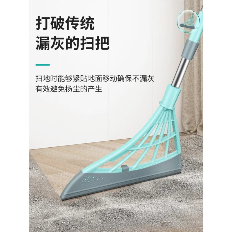 魔术扫把家用硅胶刮水器扫水刮地板卫生间浴室地刮厕所挂水板 大号31cm拼接杆【粉】