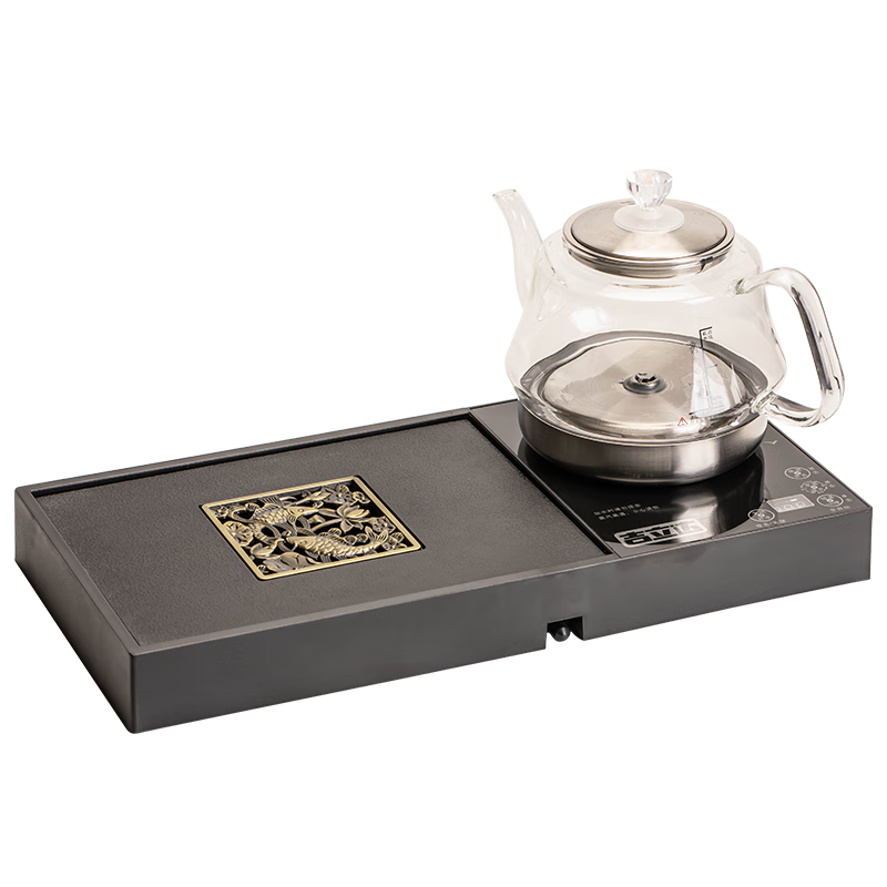 瓷牌茗茶具汝窯茶具套裝家用一體式燒水壺底部上水全自動(dòng)茶盤煮茶