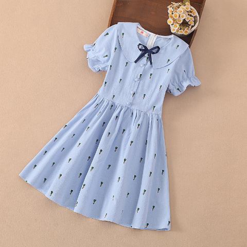 悠牛3-16岁女孩夏天穿的女童连衣裙夏装新款中大童洋气裙子夏季公主裙